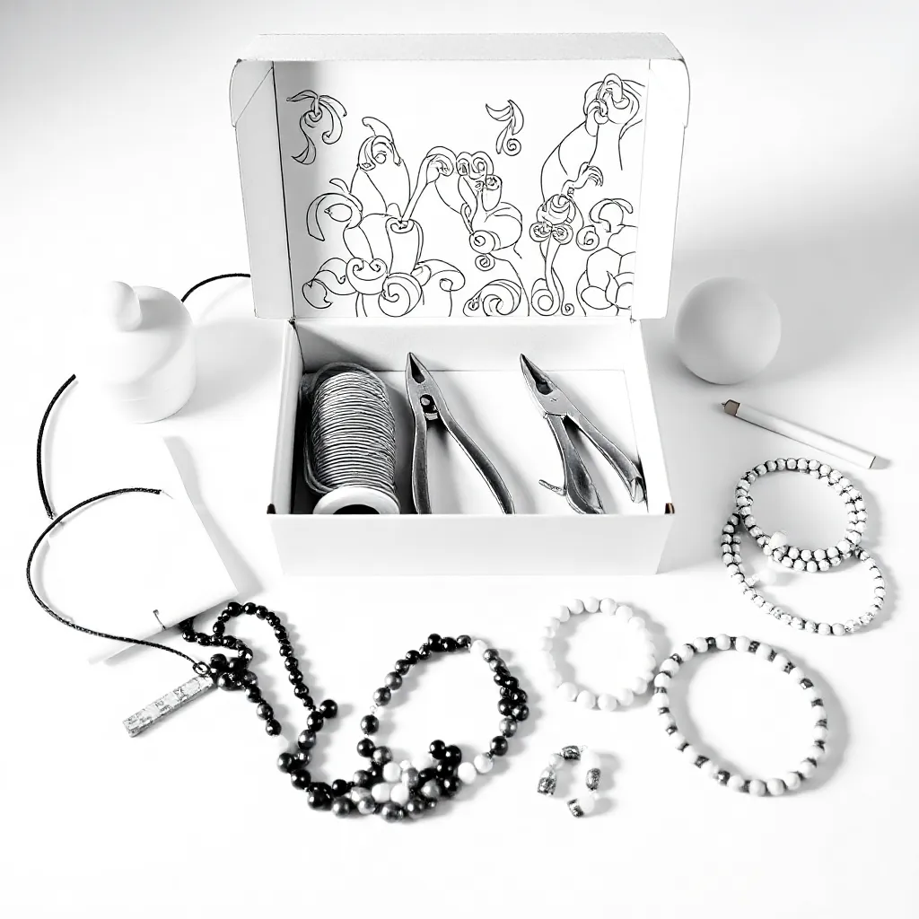 Alle håndværksartikler til at lave smykker, ligesom teksten Craft ideas af Corrie