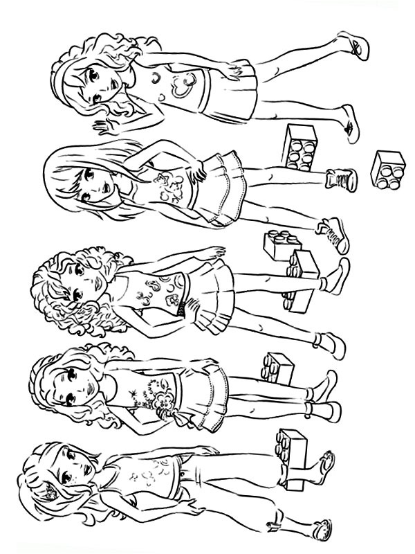 Andrea, Emma, ​​Mia, Olivia e Stephanie Gli amici Lego