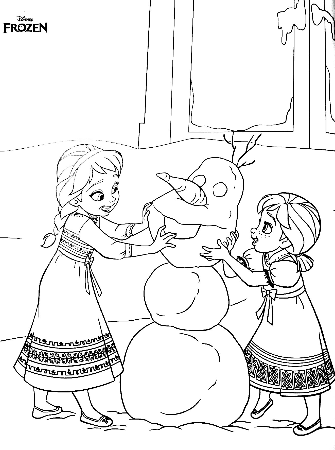 Anna, Elsa und Olaf
