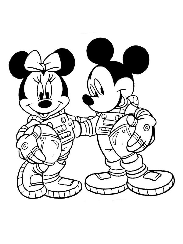 Mickey e Minnie degli astronauti Mouse