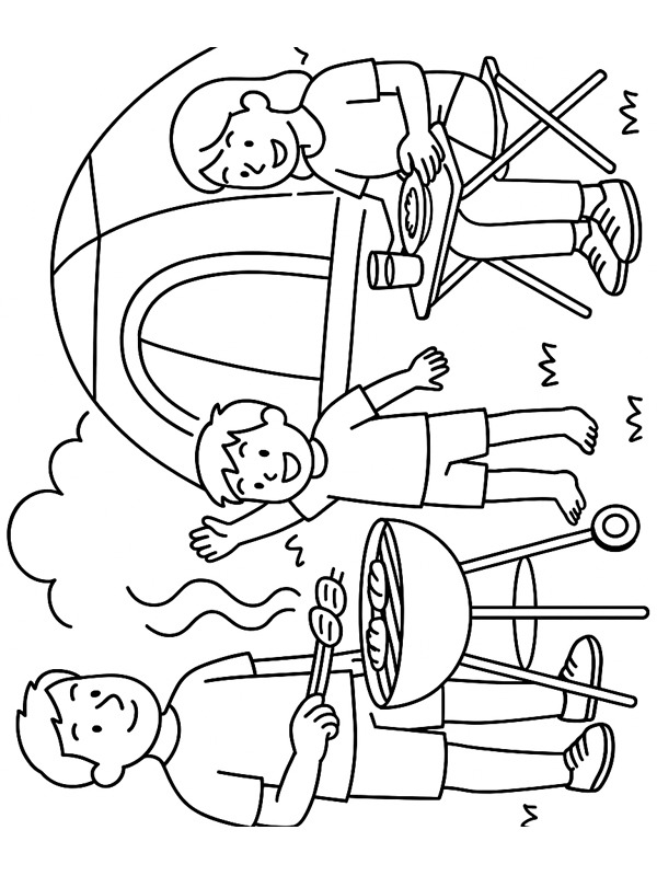 Grill på campingpladsen