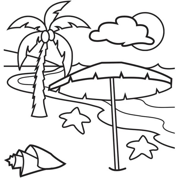 Beach Umbrella Palm tree