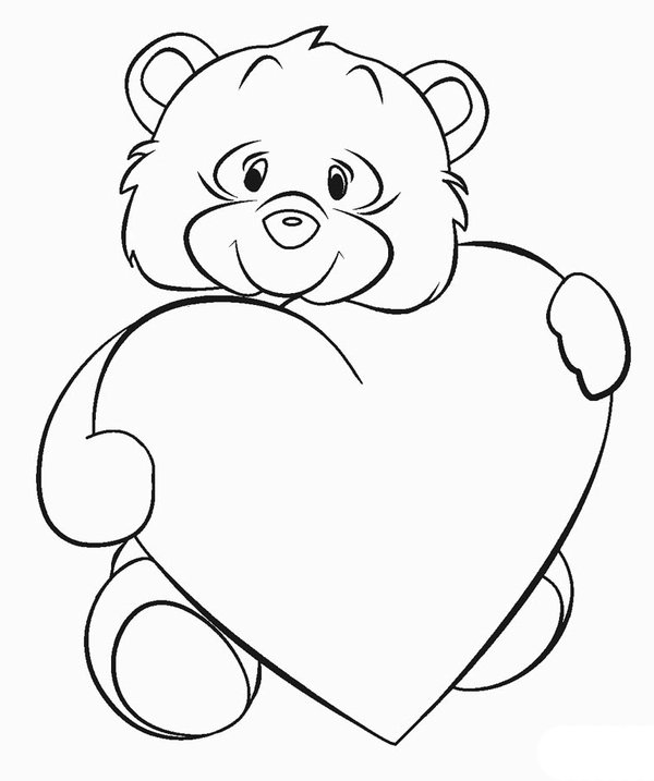 Bear Holding Heart