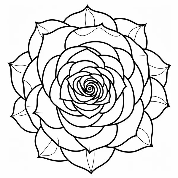 Beau mandala Rose
