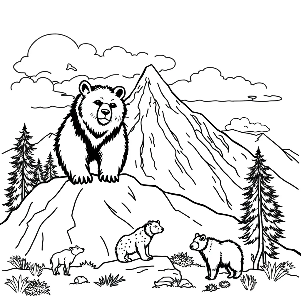Bär, Wildtier, Natur, Cartoon