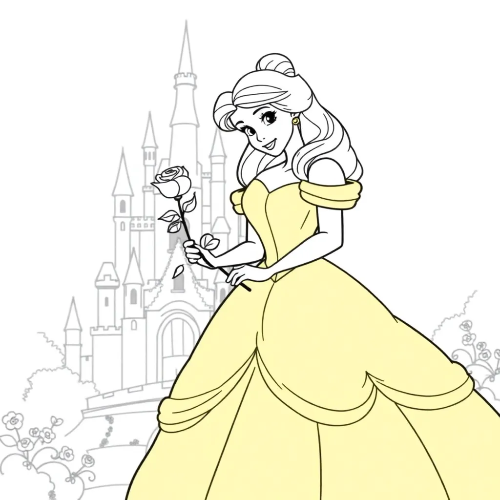 Belle Disney Prinses Schoonheid En Het Beest Sprookje Animatie