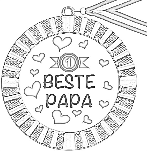 Beste Papa Medaille