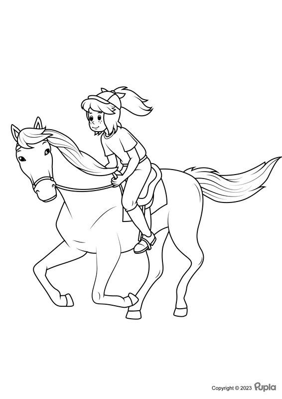 Bibi rides a horse