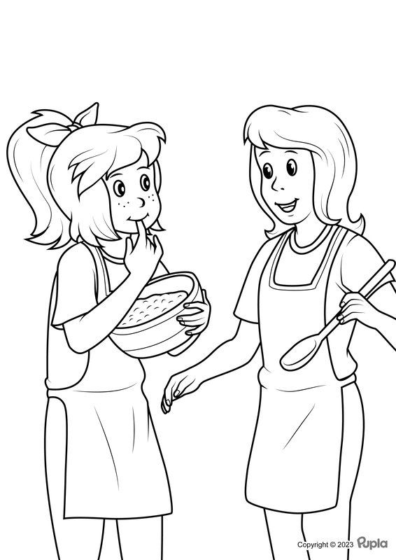 Bibi y Tina están cocinando.