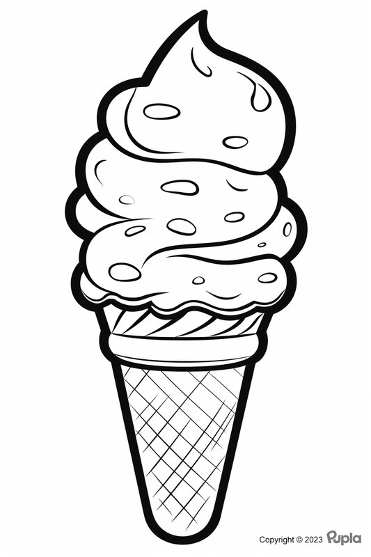 Big Ice Cream On A Cone