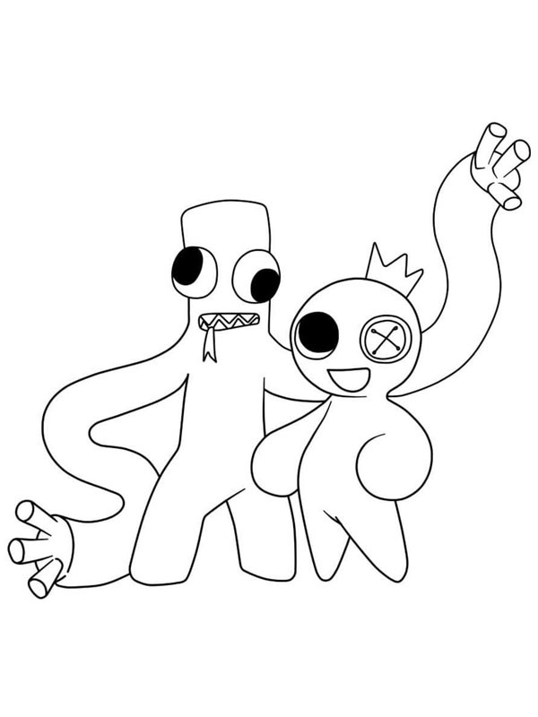 Blue and Green Rainbow Friends