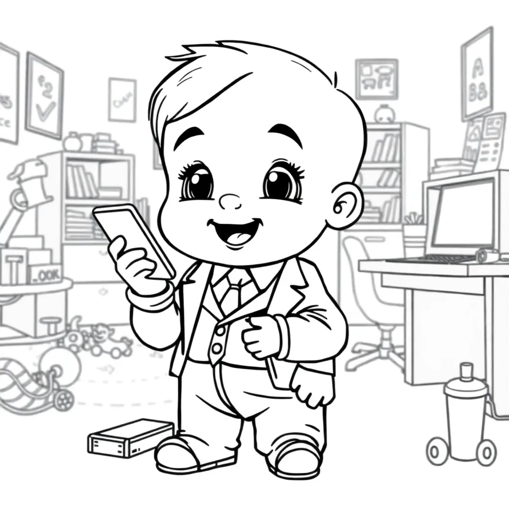 Boss Baby Cartoon Film per bambini Disegno creativo