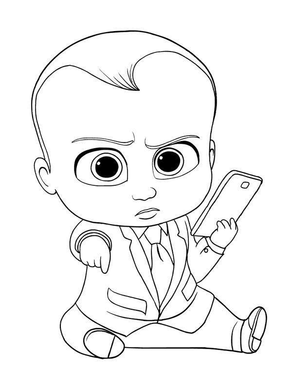 Boss Baby con il cellulare