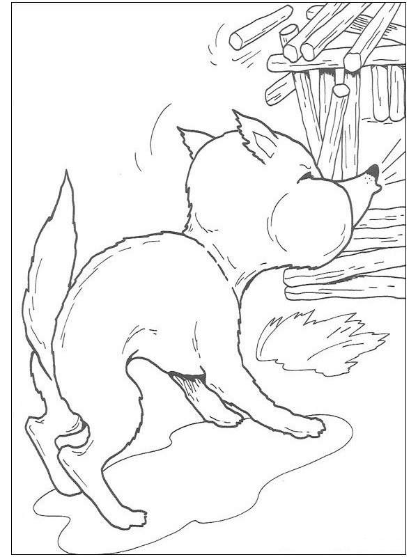 Il lupo cattivo fa crollare la casa