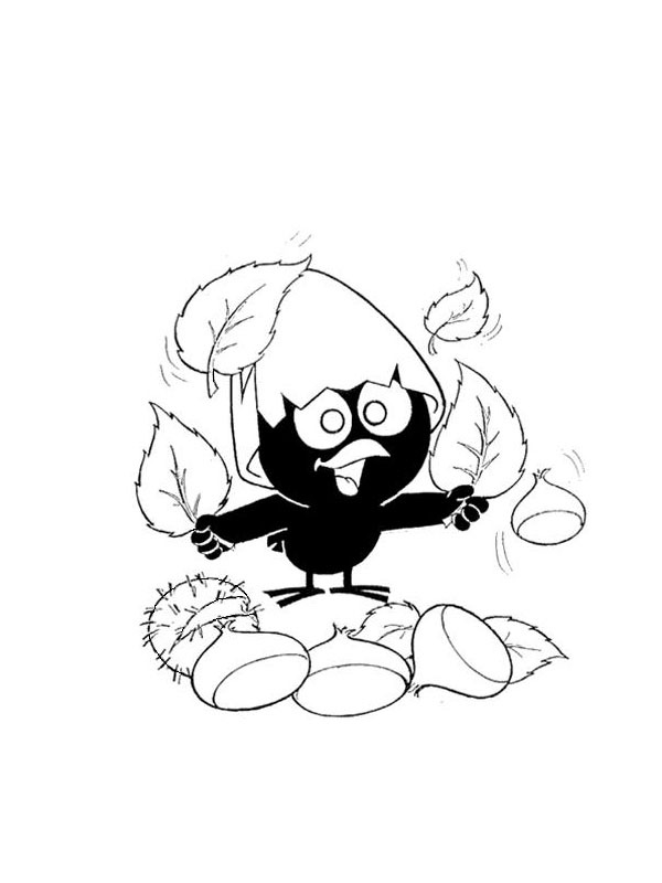 Calimero mellem bladene