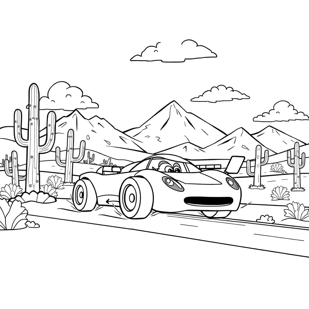 Autos Rennen Abenteuer Cartoon Natur