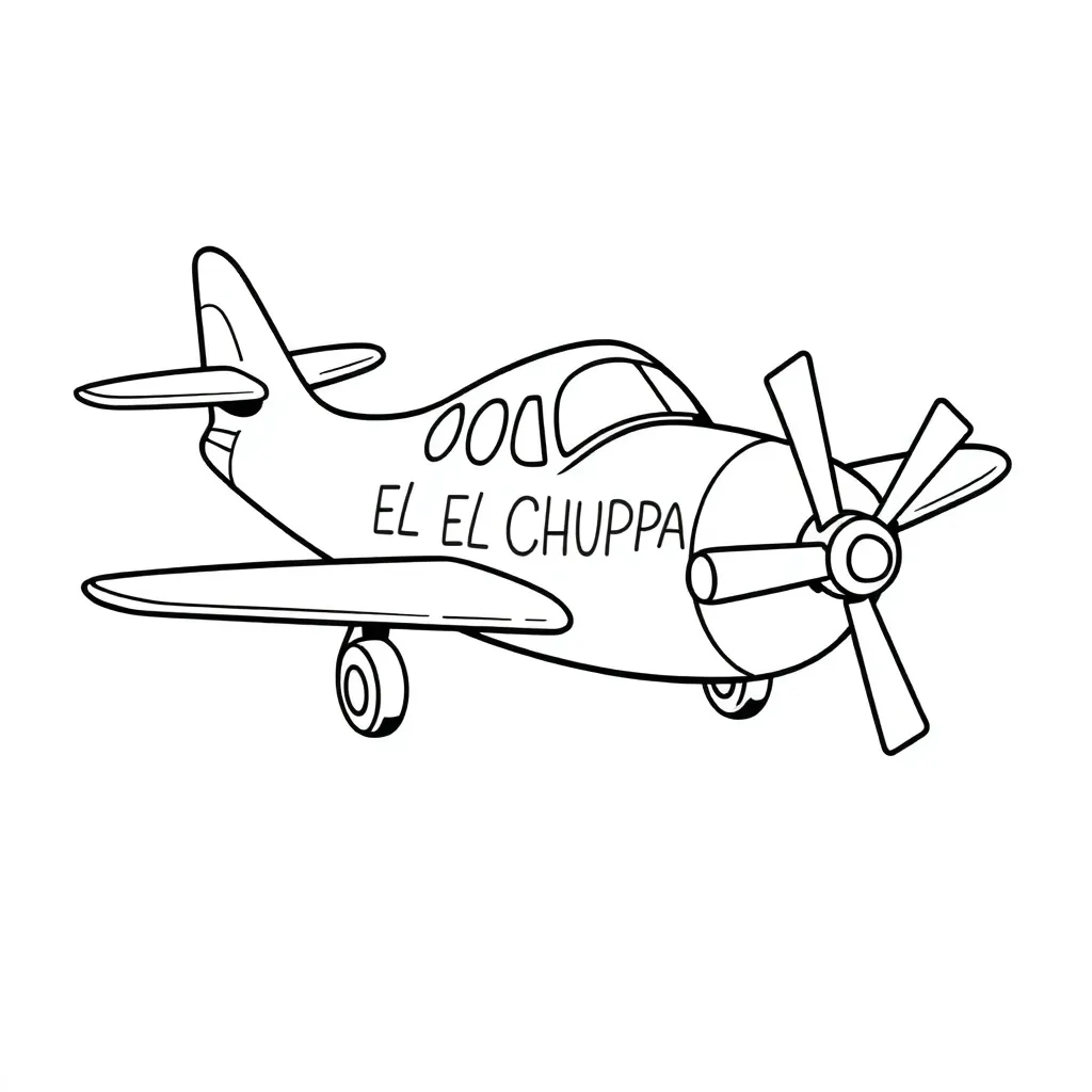 Cartoon-Flugzeug-Abenteuer-Propeller-Zeichnung