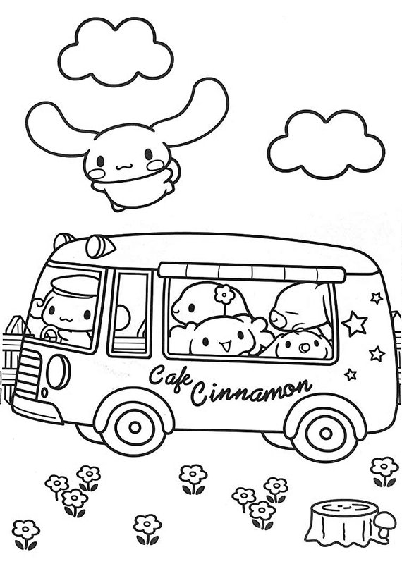 Cinnamoroll Cafe Autobus alla cannella