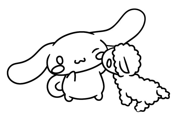 Cinnamoroll lizany przez owcę