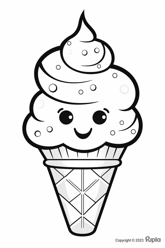 Cute Ice Cream With Eyes