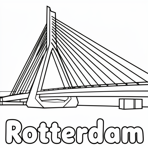 De erasmusbrug uit rotterdam