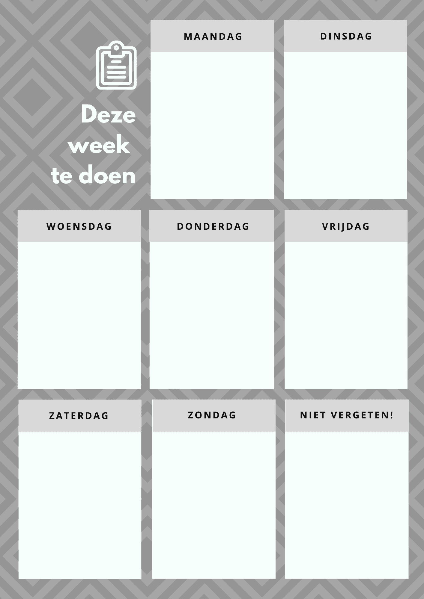 Diese Woche Planer nl