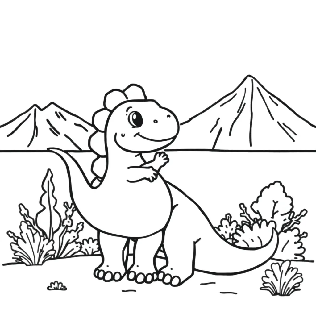 Prähistorisches Cartoon-Abenteuer mit Dinosaurierbabys