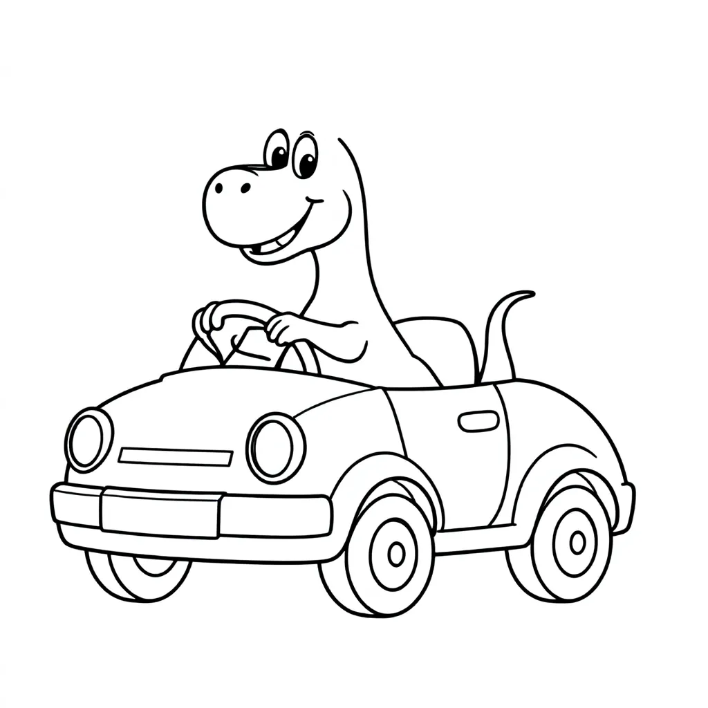 Dinosaurier in auto