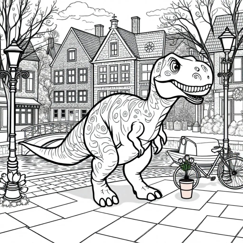 Dinosaurier im Zentrum von Alphen aan den Rijn