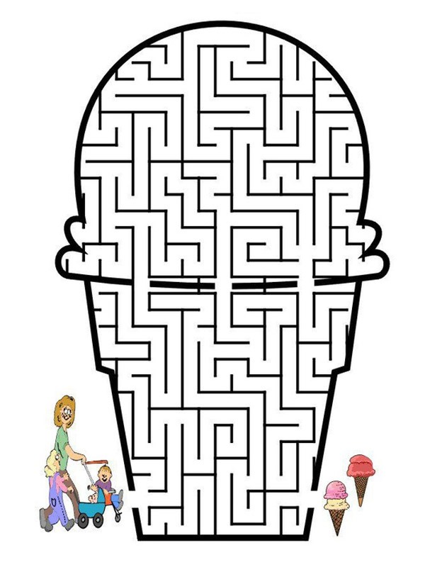 Maze ice cream cone