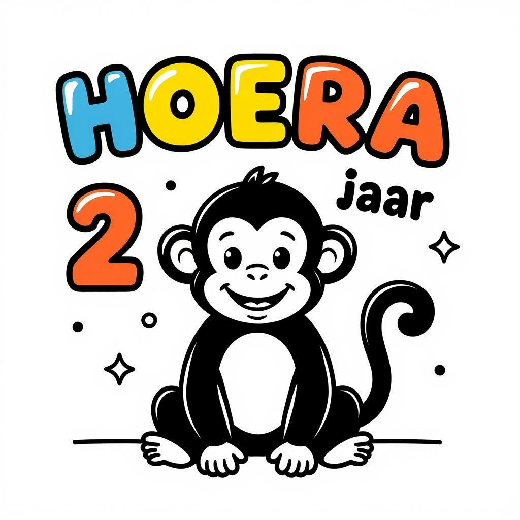 Małpa z dołączoną literą 2