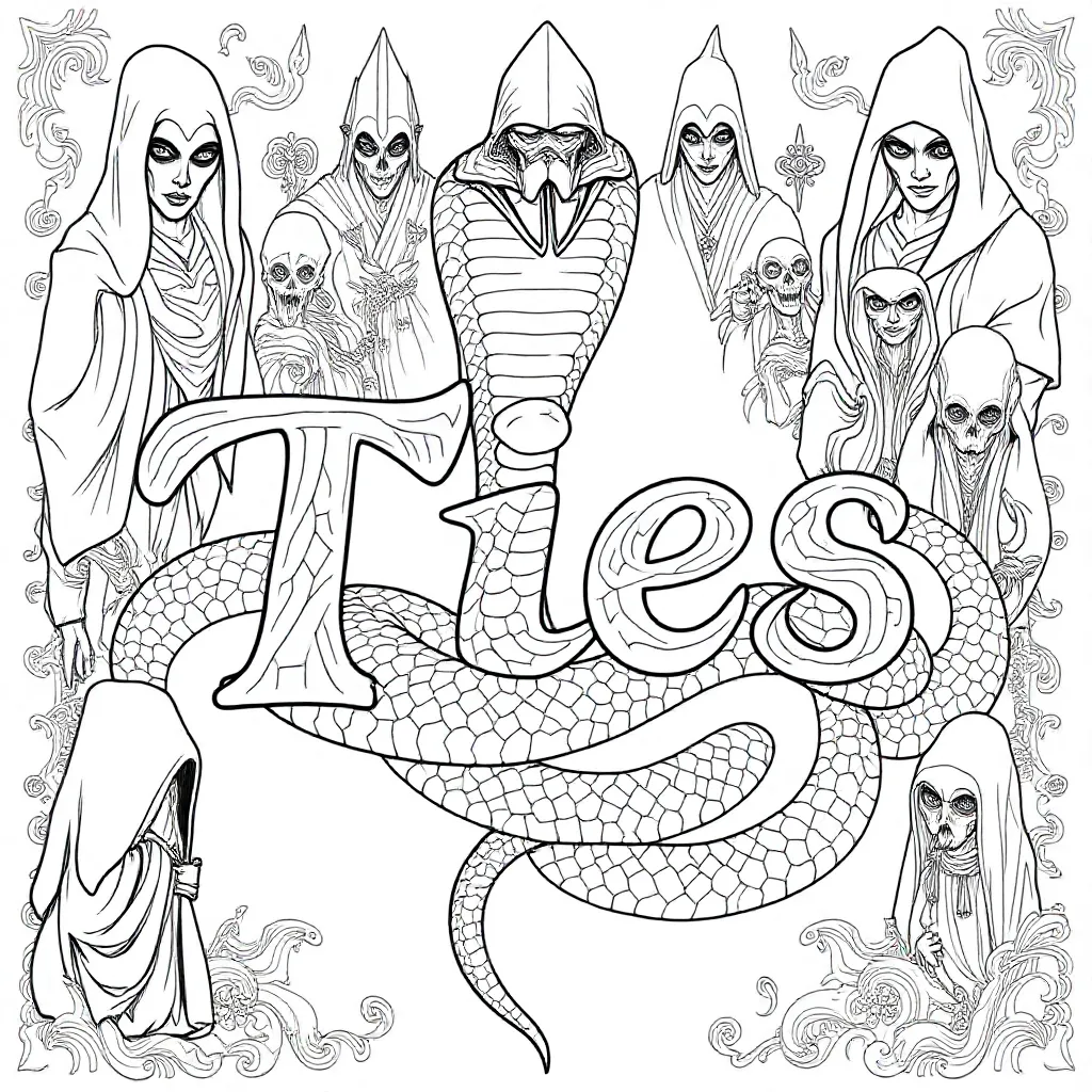 Una cobra que hace que el nombre se relacione con su cuerpo y Om la C