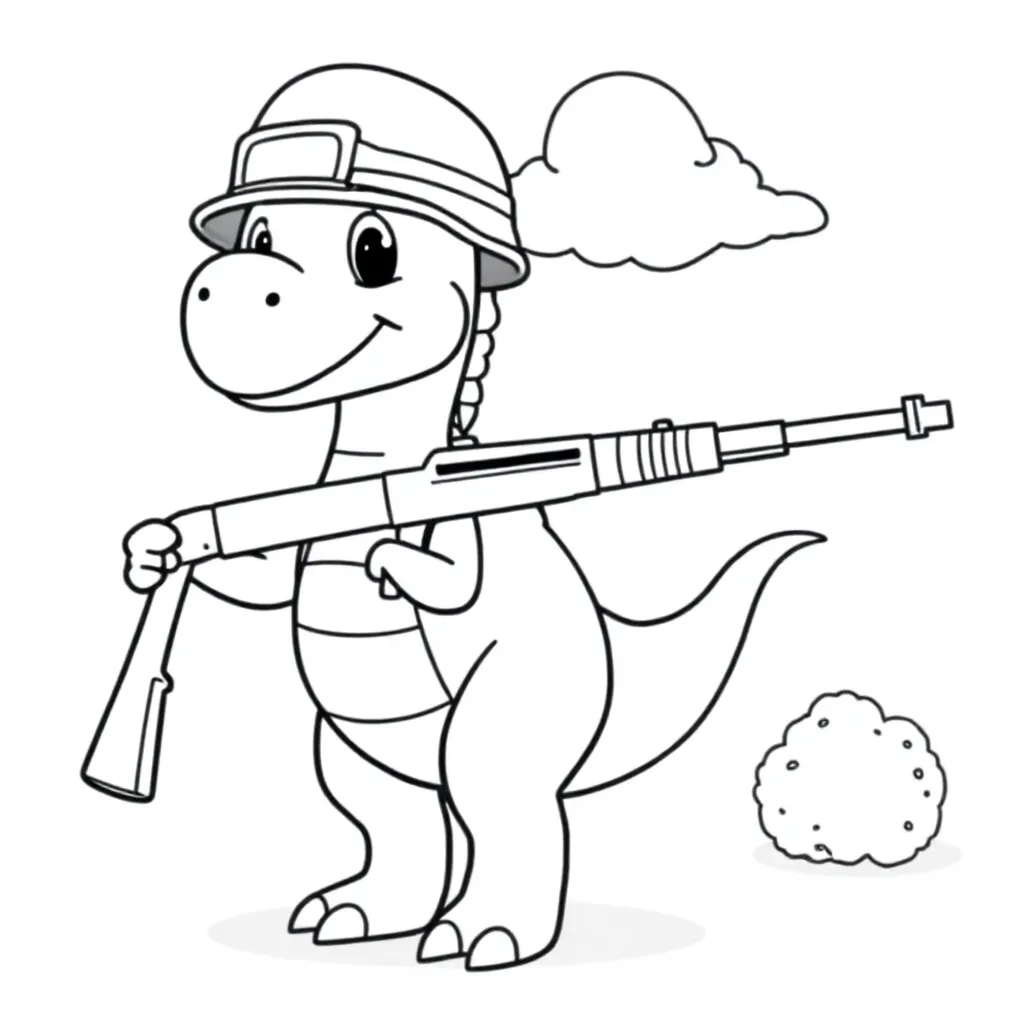 Ein Dinosauriersoldat