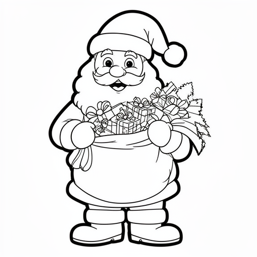 Un Babbo Natale con un sacco di regali