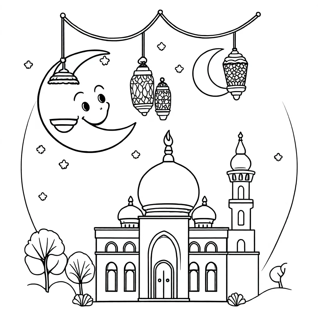 Een kleurplaat voor ramadan