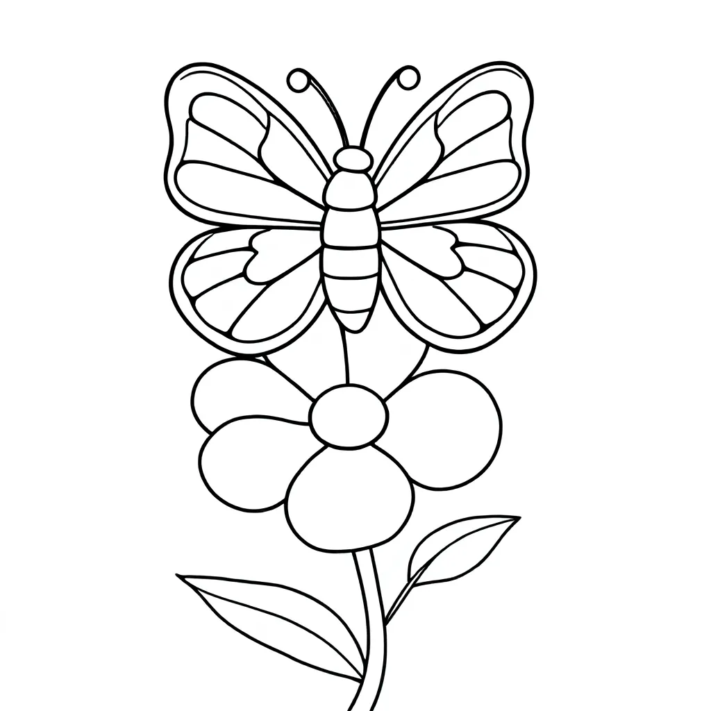 Kolorowy motyl na kwiatku