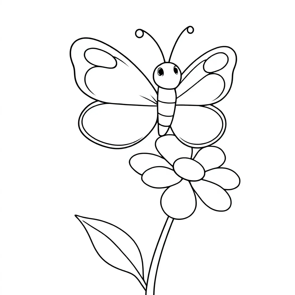 Kolorowy motyl na kwiatku