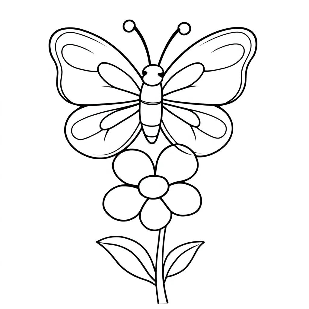 Kolorowy motyl na kwiatku