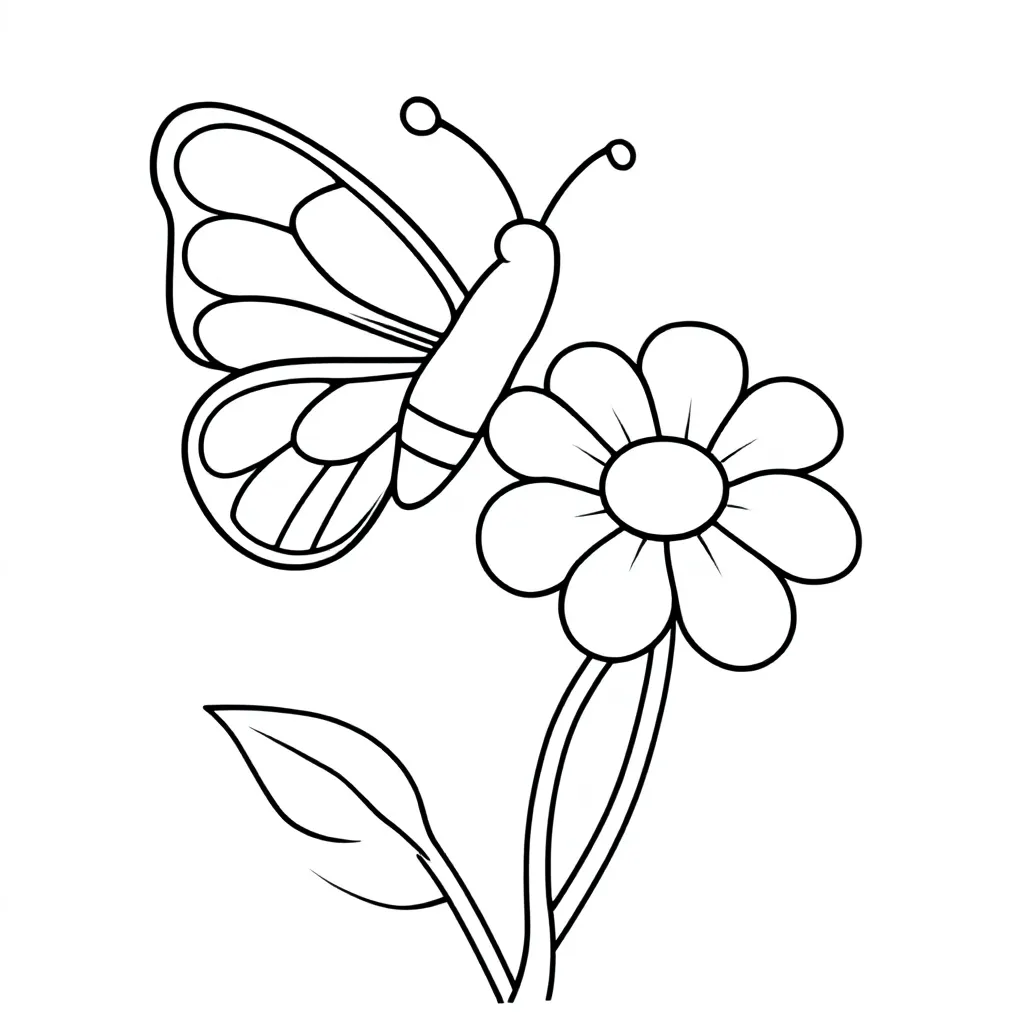 Kolorowy motyl na kwiatku