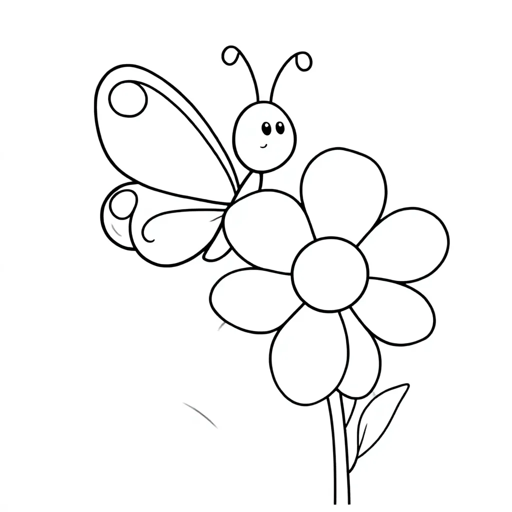 Kolorowy motyl na kwiatku