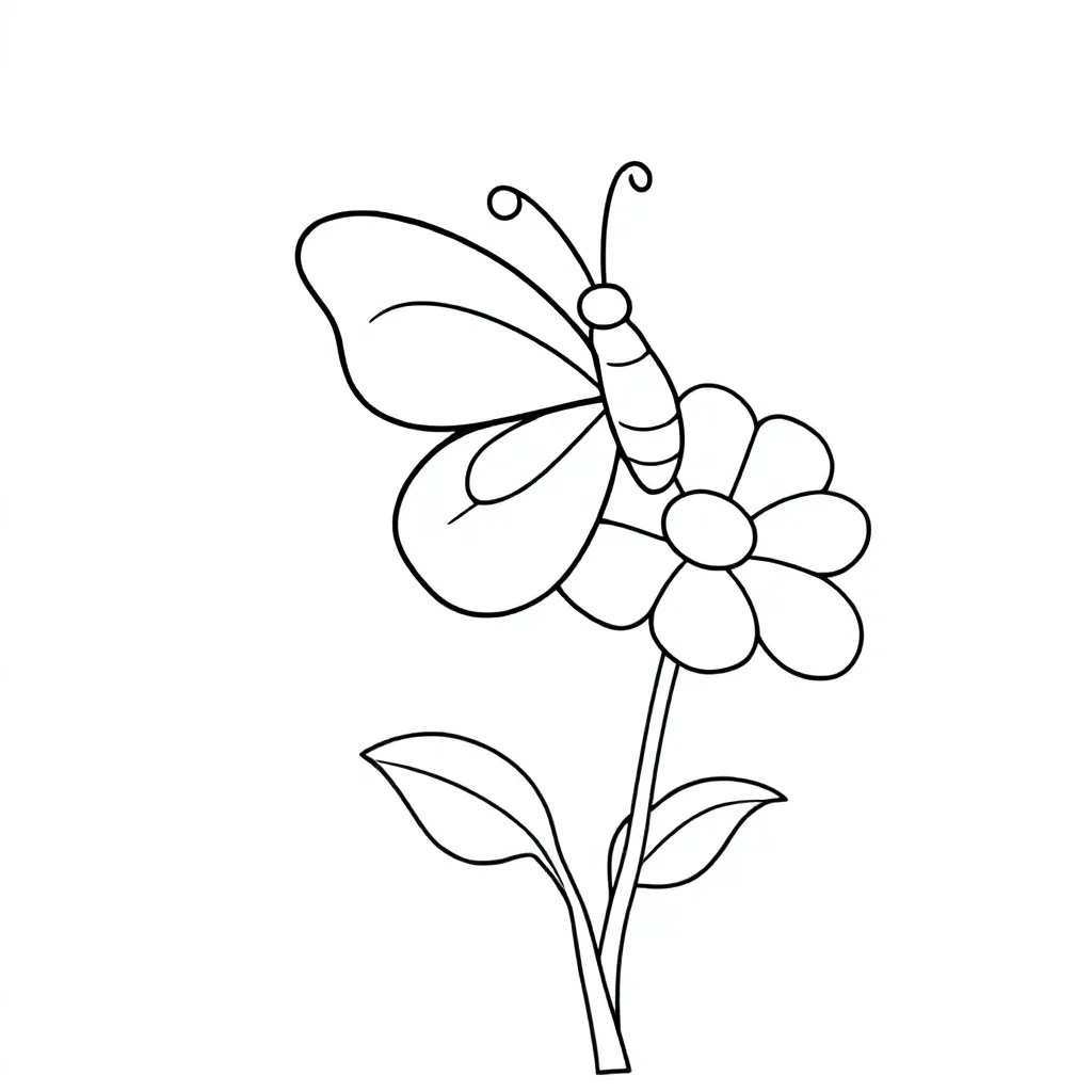 Kolorowy motyl na kwiatku