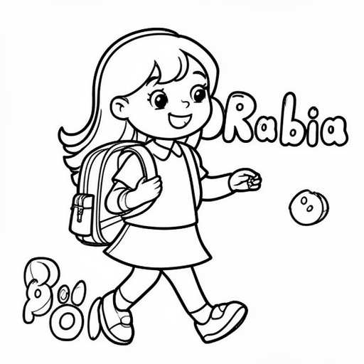 En sød pige, der går i skole med en dejlig klasse