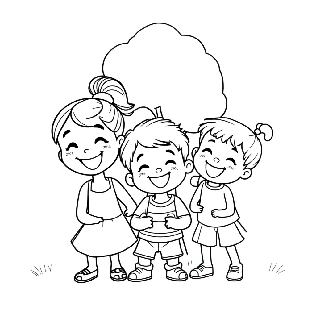 Een meisje van 9 (Cato), een jongen (Olaf) van 7 en een meisje van 5 (Nola). Ze zijn heel leuk samen aan het spelen. De namen mogen ebook bij