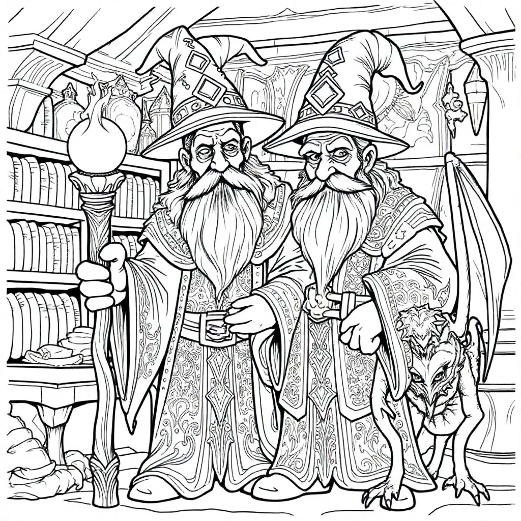 En Mysterieuze Tovenaar med en Monster Uit Je Nachtmerr