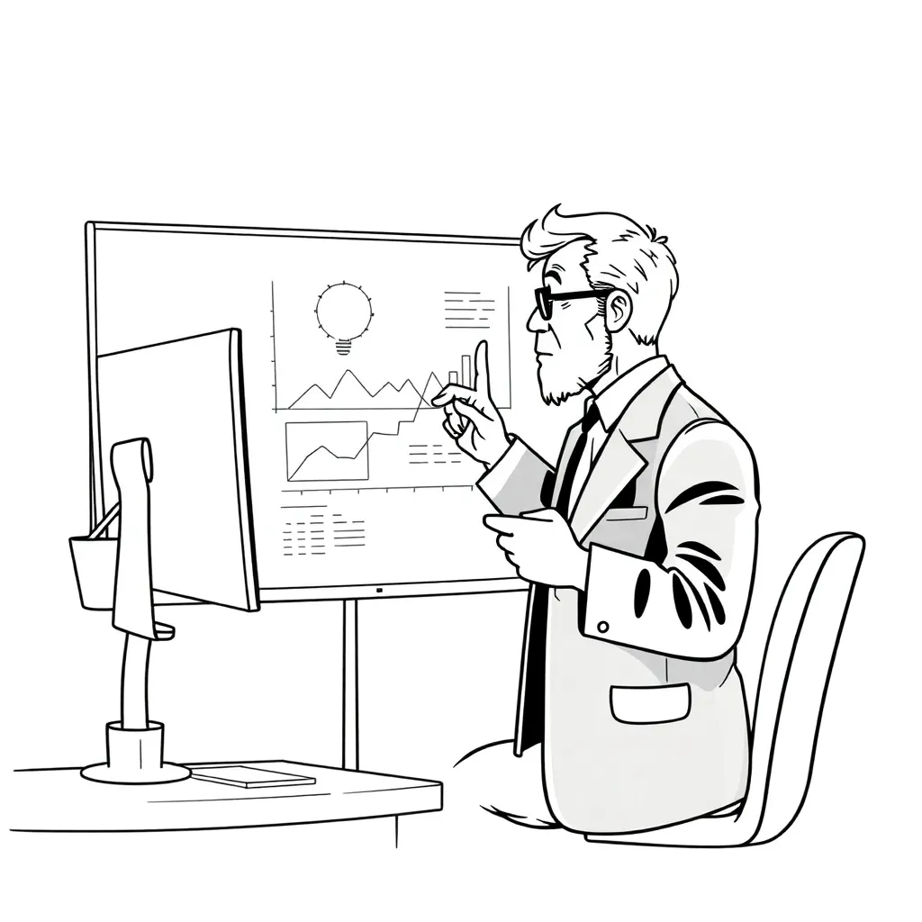 A professor doing an analysis