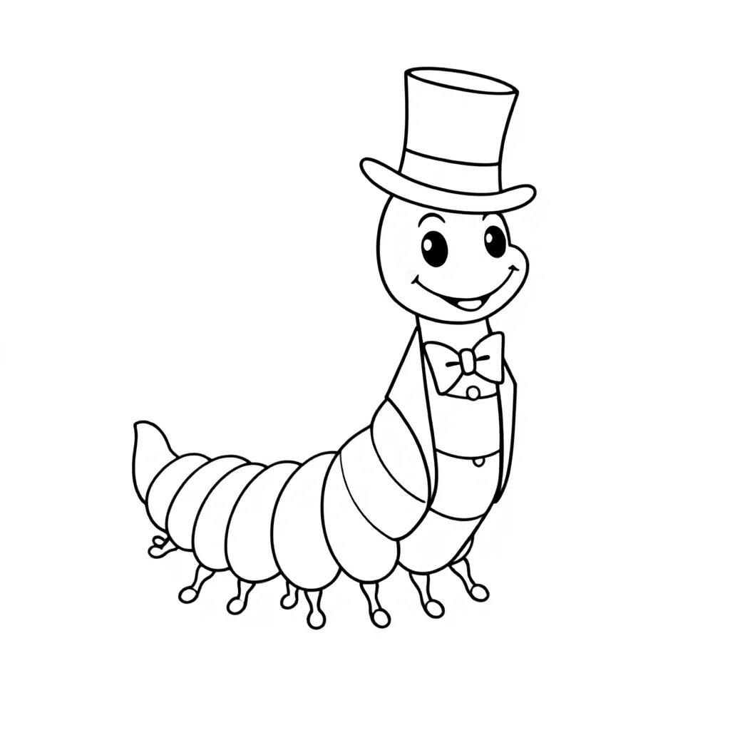 Śliczna śmieszna stonoga z fantazyjnym kostiumem i