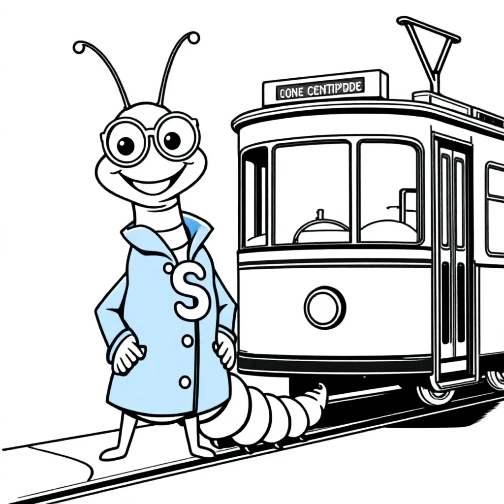 Urocza, zabawna stonoga w kurtce