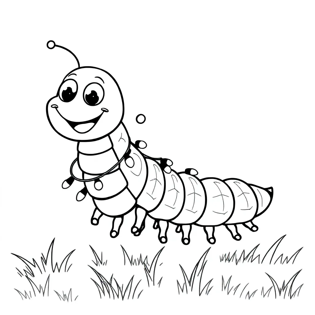 Urocza, zabawna stonoga ozdobiona światłami