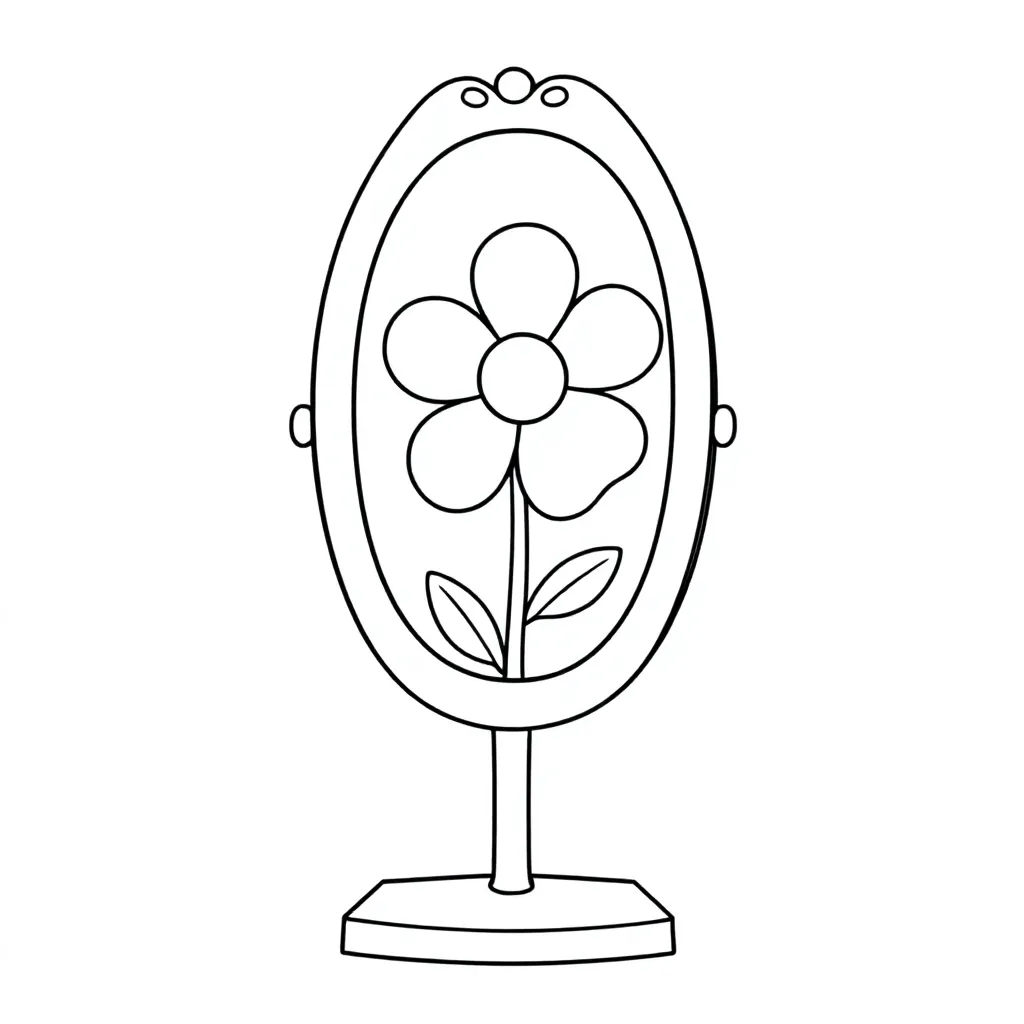 Uno specchio in piedi