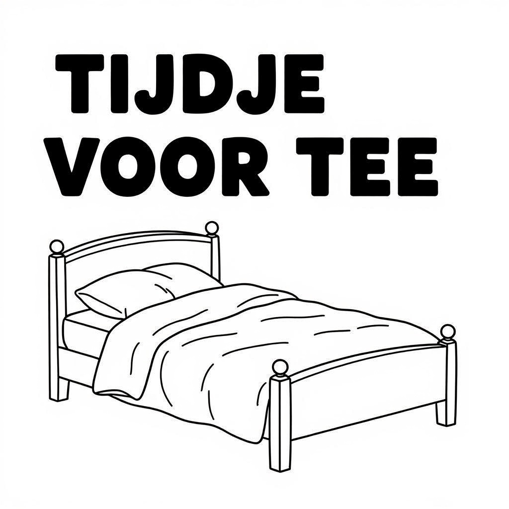 EEN TWEEPERSOONSBED MET VERFROMMELDE LAKENS